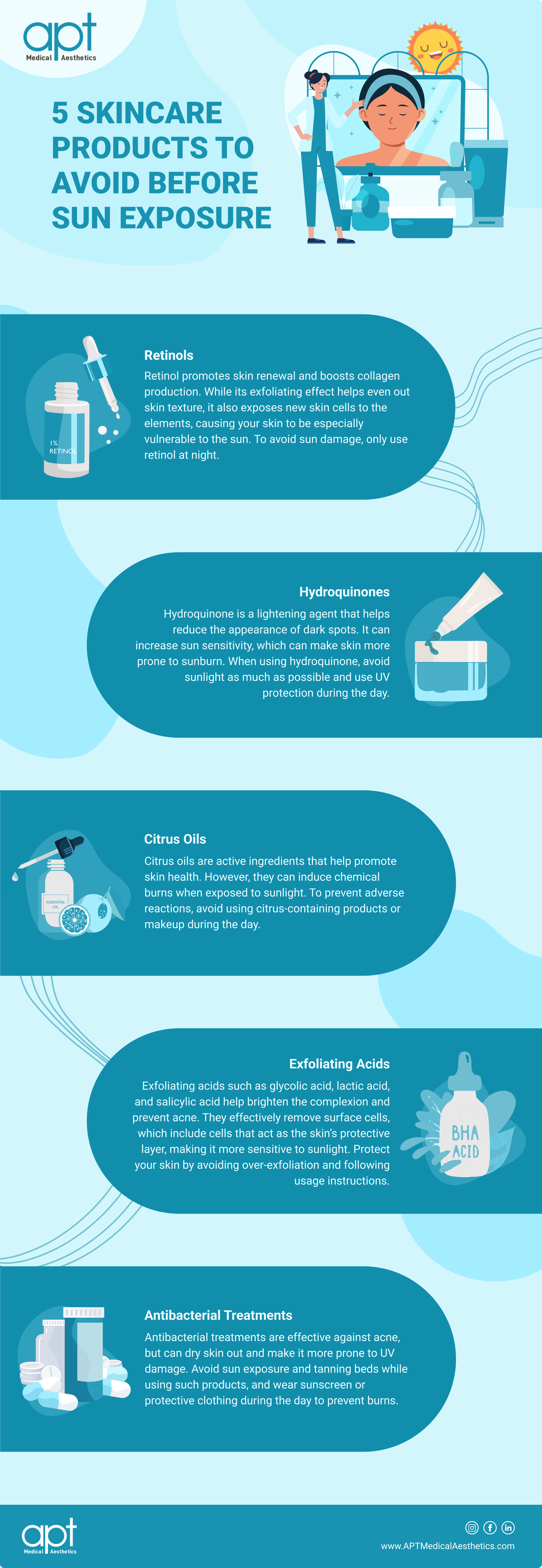5 Skincare Products to Avoid Before Sun Exposure APT Medical