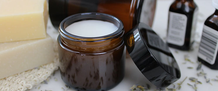 A bottle of unbranded moisturizer